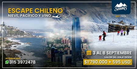 Escape Chileno Nieve, Pacifico y Vino (3-8 de sept 2026)